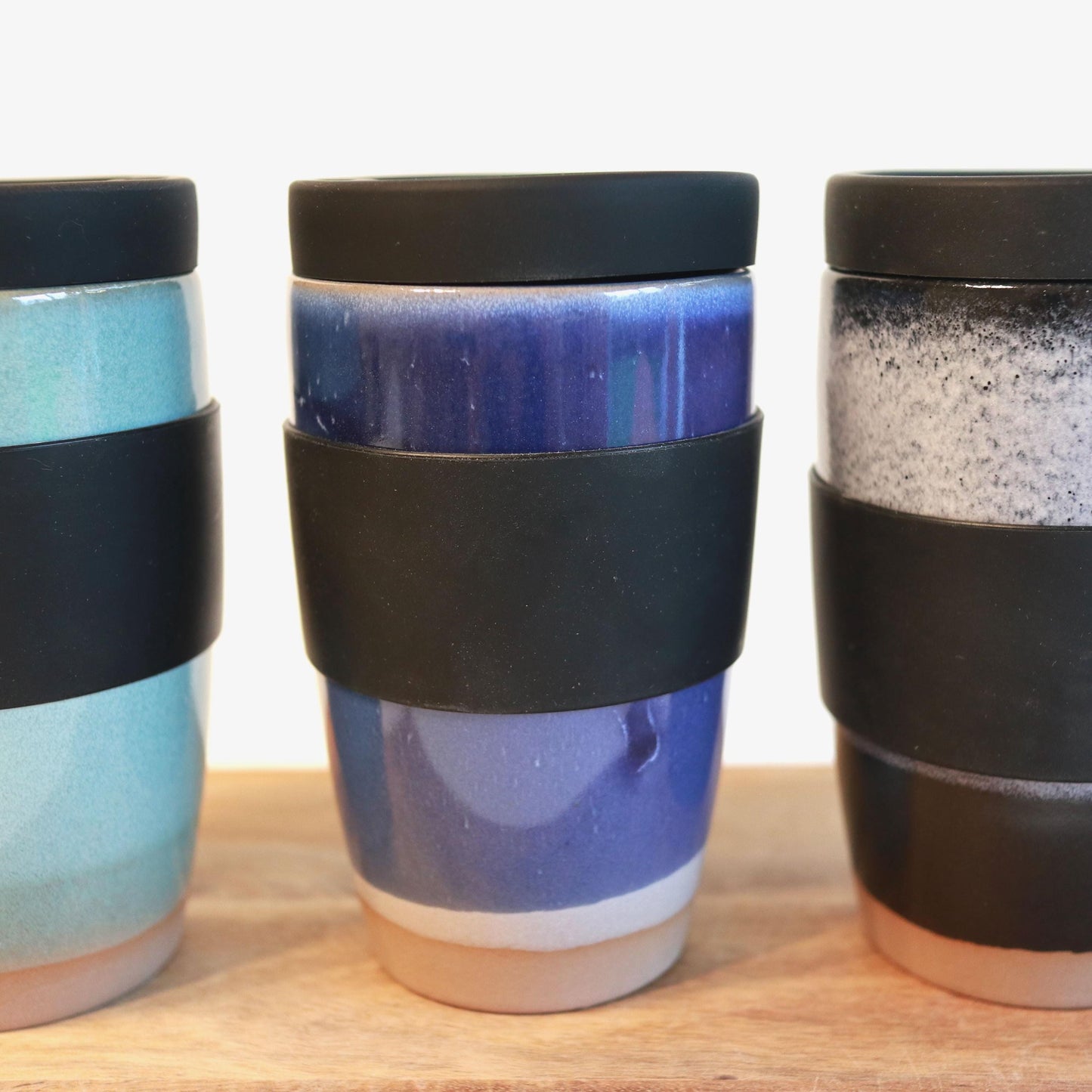 Ceramic Travel Mug With Silicone Lid. Handmade travel mug, Handmade ceramic mug, lidded coffee cup, Roam Ceramics.