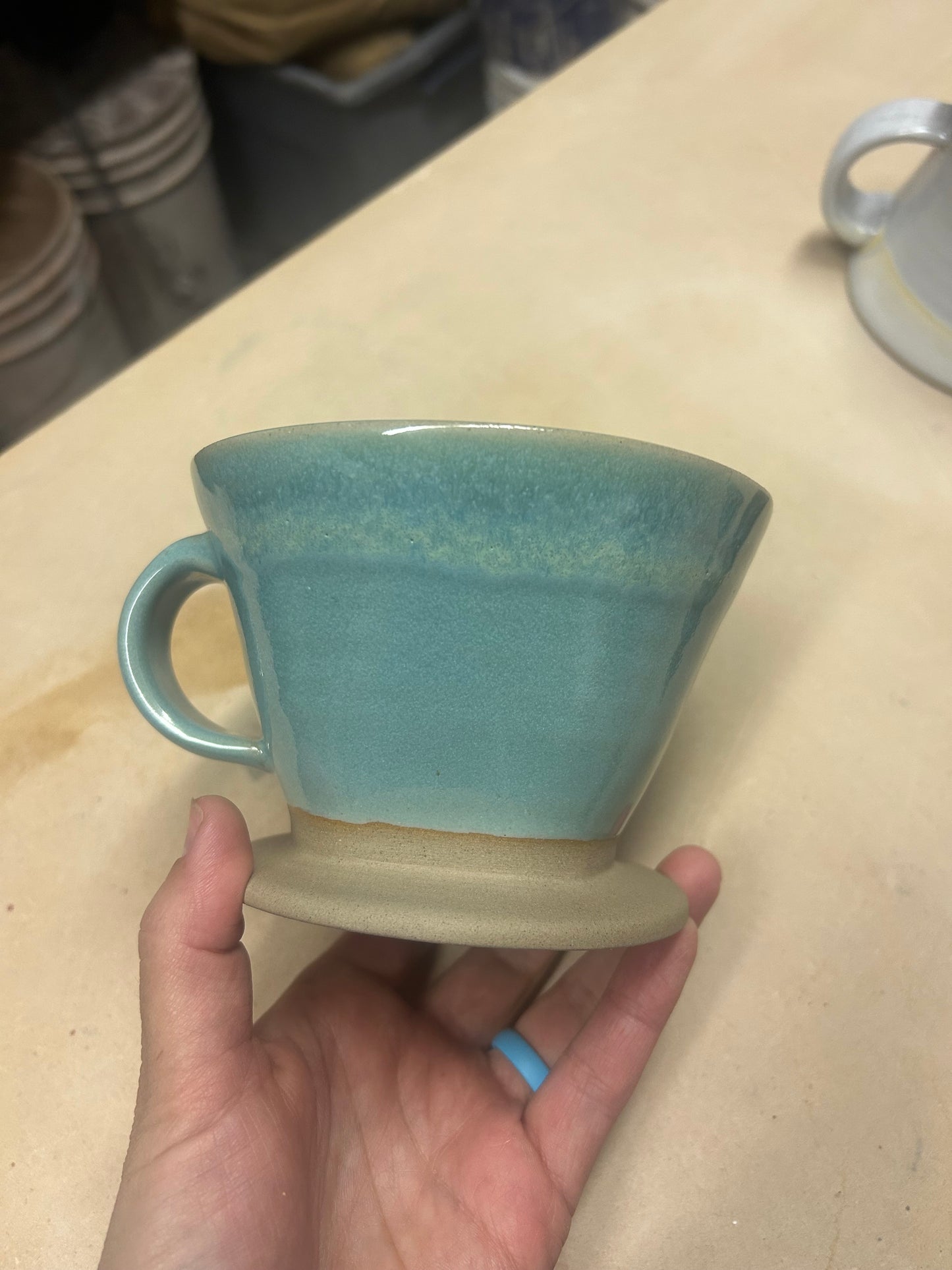 Handcrafted Ceramic Coffee Dripper – Artisan Pour Over Coffee Brewer, Unique Pottery