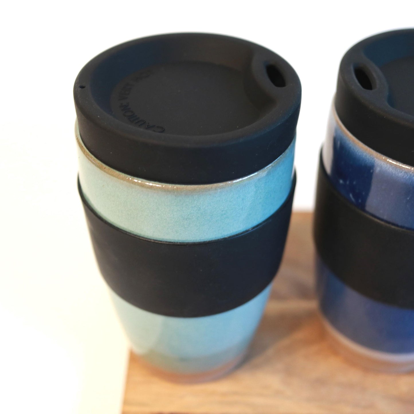 Ceramic Travel Mug With Silicone Lid. Handmade travel mug, Handmade ceramic mug, lidded coffee cup, Roam Ceramics.