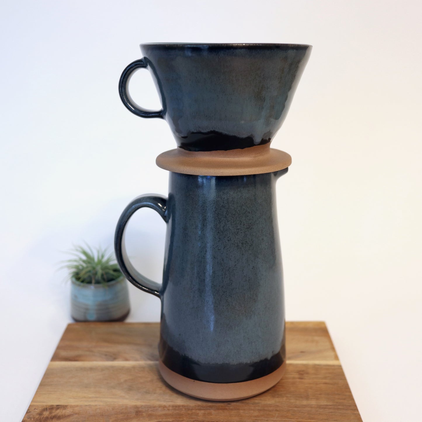 Pour over coffee set in Dusk Green Glaze