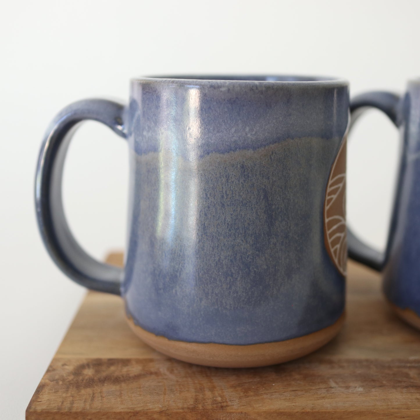 14oz Handmade ceramic waves mug