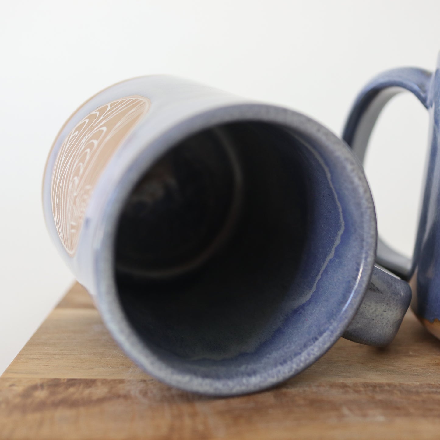 14oz Handmade ceramic waves mug