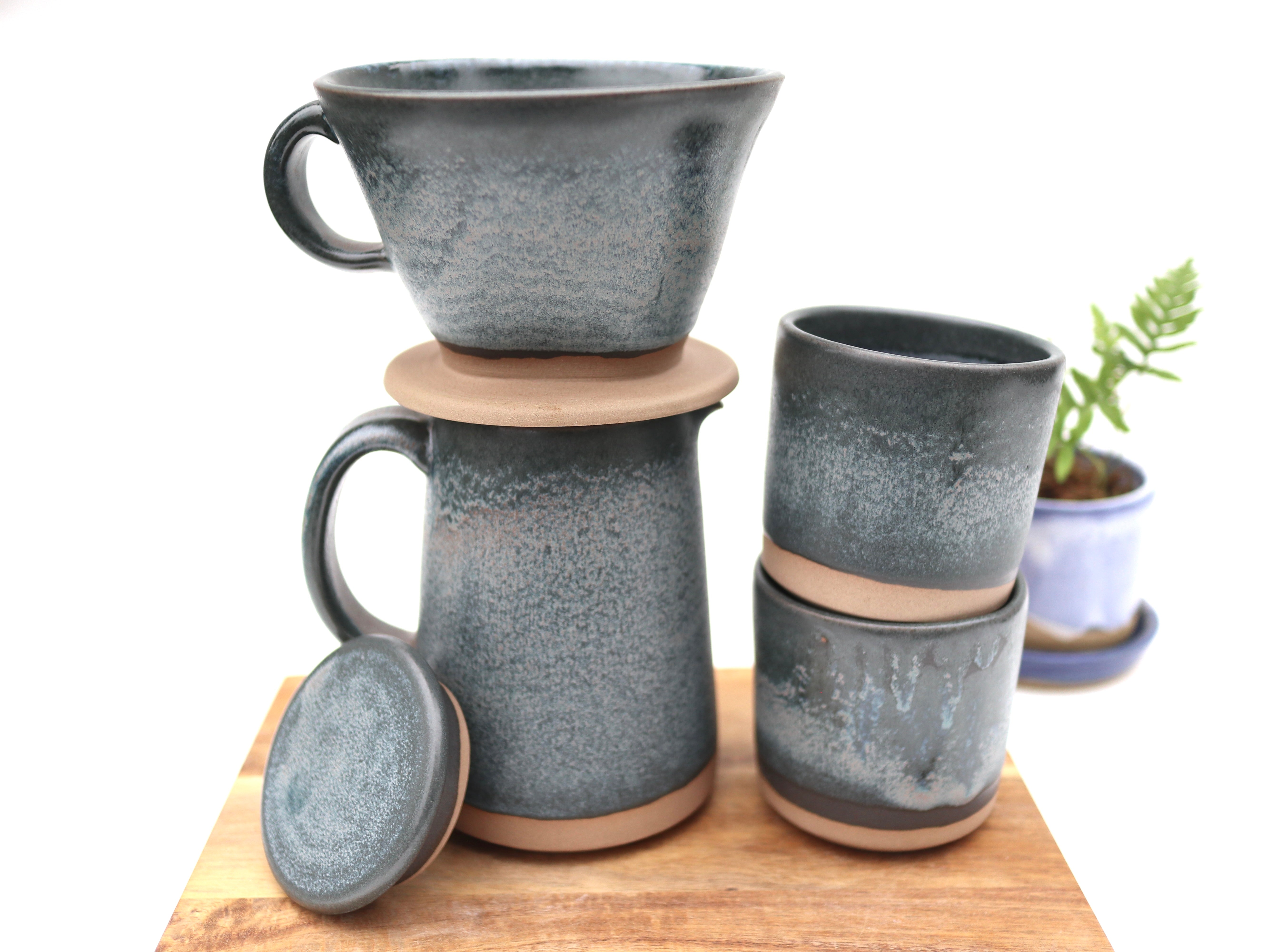 Handcrafted Ceramic Coffee Dripper & Pitcher Set – Artisan Pour