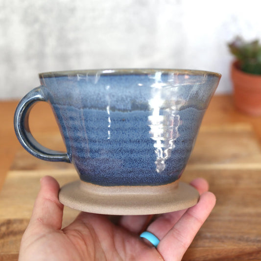 Handcrafted Ceramic Coffee Dripper – Artisan Pour Over Coffee Brewer, Unique Pottery